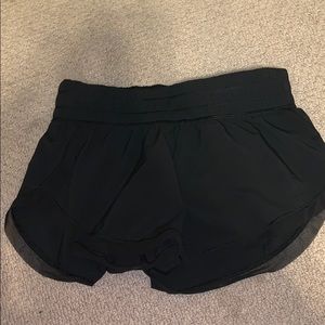 Black lululemon shorts.